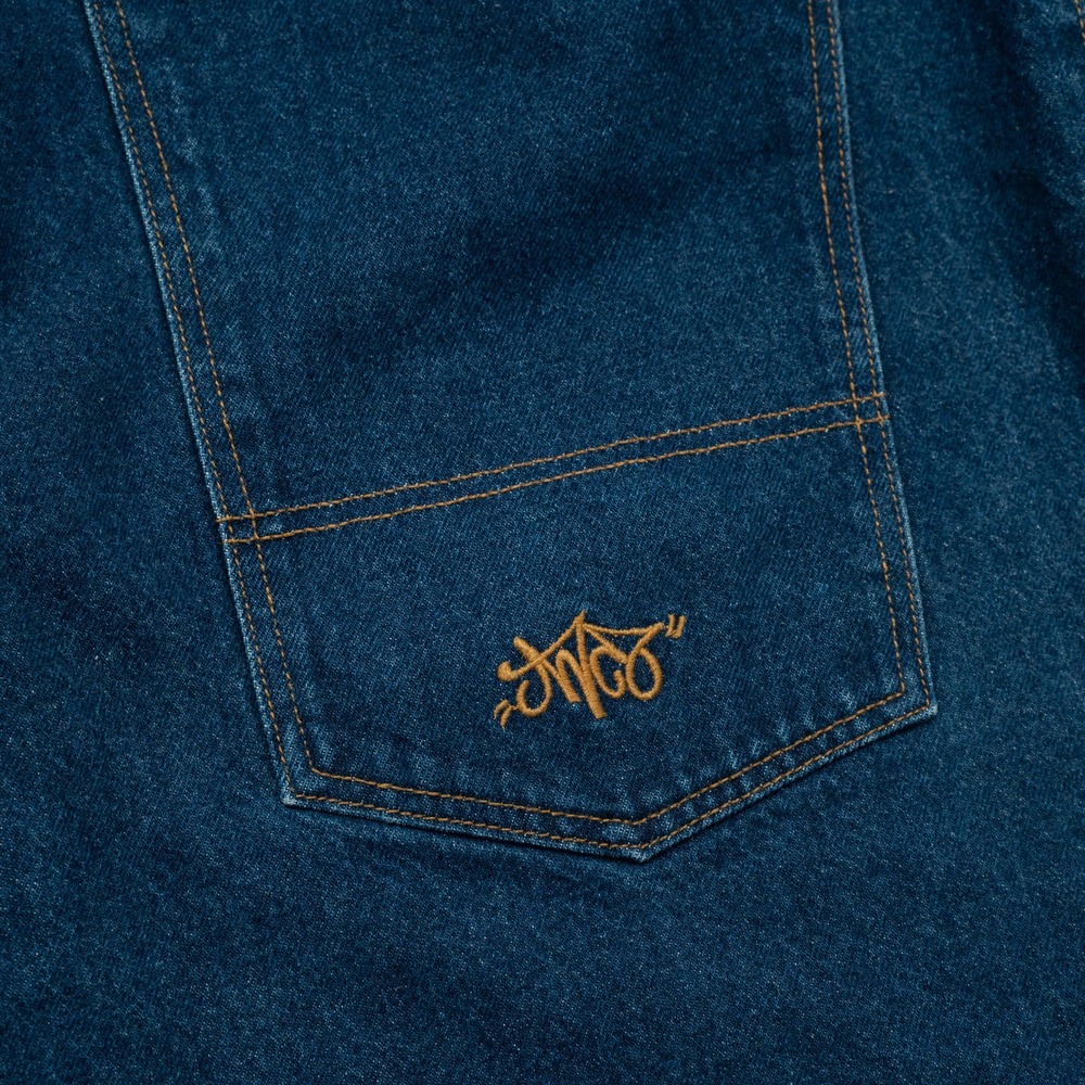 Vintage JNCO Dark Wash Denim Mega Baggy Jeans 13.5 Leg Opening Modified Pants 38 - Picture 8 of 10